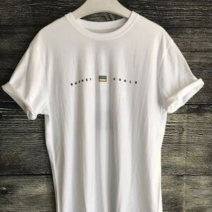 Barney Cools T-Shirt Size Small NWT White Street Wear Skate Surf Logo Minimalist